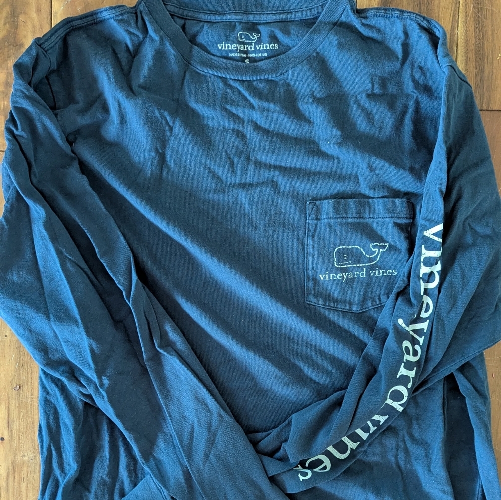 Vineyard Vines Men's Teal Long Sleeve Tee